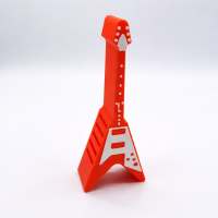 Gitaar Plectrumhouder met 5 Plectrums – Rood/Wit – Elektrische Gitaar Design